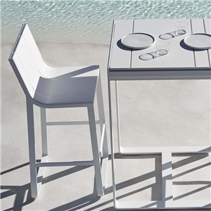 Taburete alto con respaldo Flat Gandia Blasco