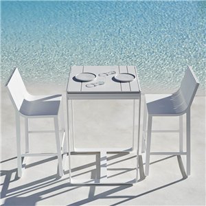 Taburete alto con respaldo Flat Gandia Blasco