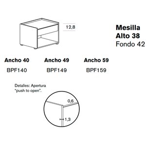 Mesita Bera Alto 38 Treku
