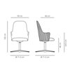 Sillón Aleta Executive madera giratoria Viccarbe
