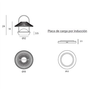 Lámpara sobremesa Candela cuerda FM iluminación