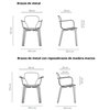 Sillón Ears base cuatro patas metal Viccarbe