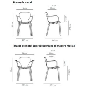 Sillón Ears tapizada base cuatro patas metal Viccarbe
