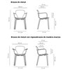 Sillón Ears base cuatro patas madera Viccarbe