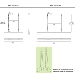 Lámpara de suspensión Katana FM iluminación