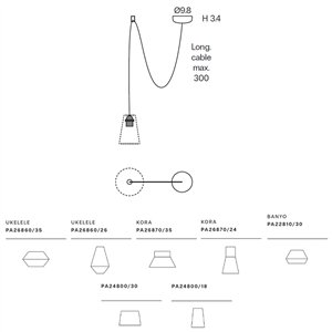 Lámpara de suspensión Kit Pop-Up 1T FM iluminación