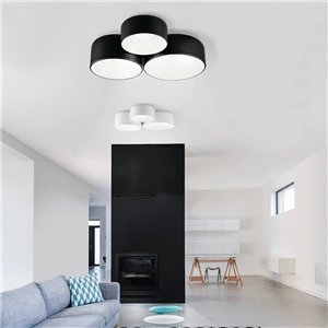 Plafón Pot triple FM iluminación