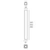 Aplique Tratto vertical Zava