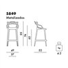 Taburete Masters metalizado Kartell