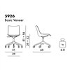 Silla P/Wood Ruedas Kartell