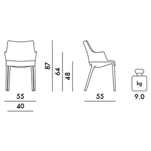 Silla Eleganza Nia Kartell