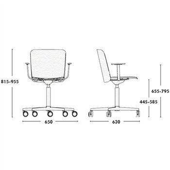 Sillón Supra Giratorio Regulable con ruedas Ondarreta