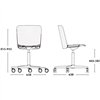 Silla Supra Giratoria Regulable con ruedas Ondarreta