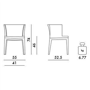 Butaca Mademoiselle Rubelli Kartell