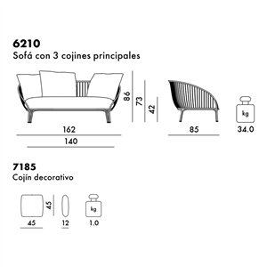 Sofá Hiray Kartell