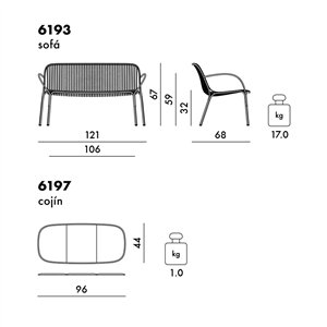 Sofá Hiray Kartell