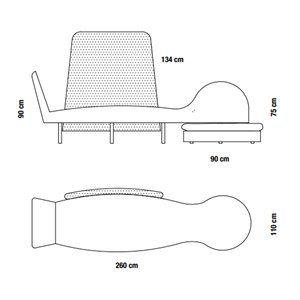 Chaise longue Canispè Campeggi