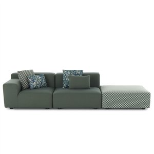 Sofá Plastics Outdoor Liberty 2 plazas+pouf  Kartell