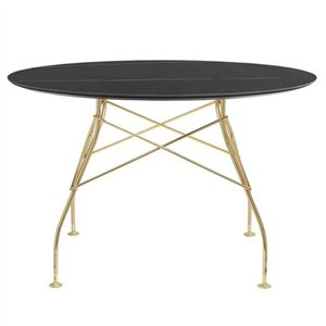 Mesa Glossy mármol redonda Kartell