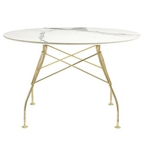 Mesa Glossy mármol redonda Kartell