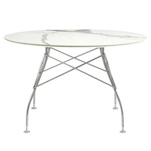 Mesa Glossy mármol redonda Kartell