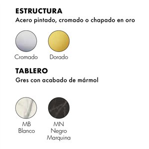 Mesa Glossy mármol cuadrada Kartell