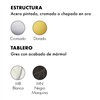 Mesa Glossy mármol cuadrada Kartell