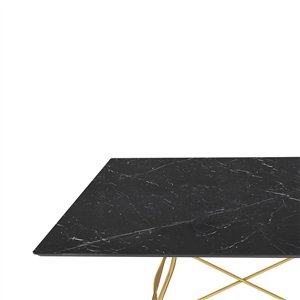 Mesa Glossy mármol cuadrada Kartell