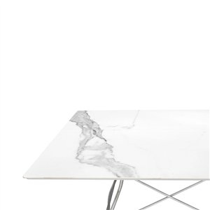 Mesa Glossy mármol cuadrada Kartell