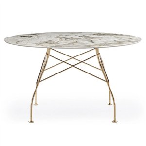 Mesa Glossy Gres redonda Kartell