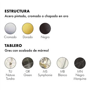 Mesa Glossy Gres redonda Kartell