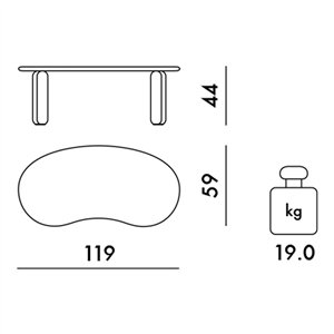 Mesa auxiliar Undique Mas Kartell