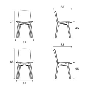 Silla Lottus Wood con cojín Enea