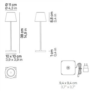Lámpara sobremesa Poldina outdoor Zafferano