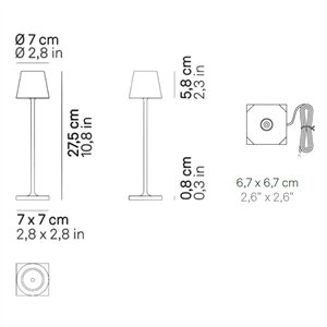 Lámpara sobremesa Poldina Micro Indoor Zafferano