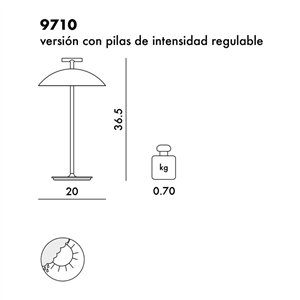Lámpara sobremesa Mini Geen-A Bateria Kartell