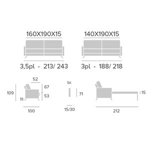 Sofá cama matrimonio Bremen Francés Bañón