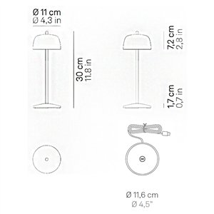 Lámpara sobremesa Circe outdoor Zafferano