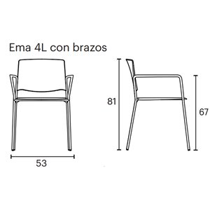 Sillón Ema 4L polipropileno Enea