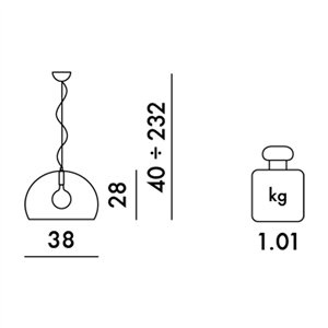 Lámpara colgante FL/Y small Kartell