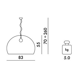 Lámpara colgante FL/Y big Kartell