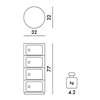Contenedor Componibili 4 cajones Kartell