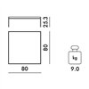 Mesita auxiliar Trays cuadrada Kartell