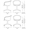 Silla Elefy tapizada &giratoria Tradition