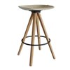 Taburete Mate Spin wood sin respaldo Enea