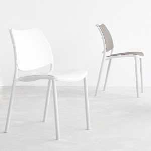 Silla Gas Blanca en polipropileno de Stua. Silla excelenete para oficina.