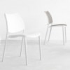 Silla Gas Blanca en polipropileno de Stua. Silla excelenete para oficina.