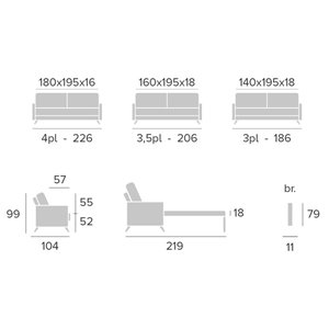 Sofá cama matrimonio Soft Francés Bañón