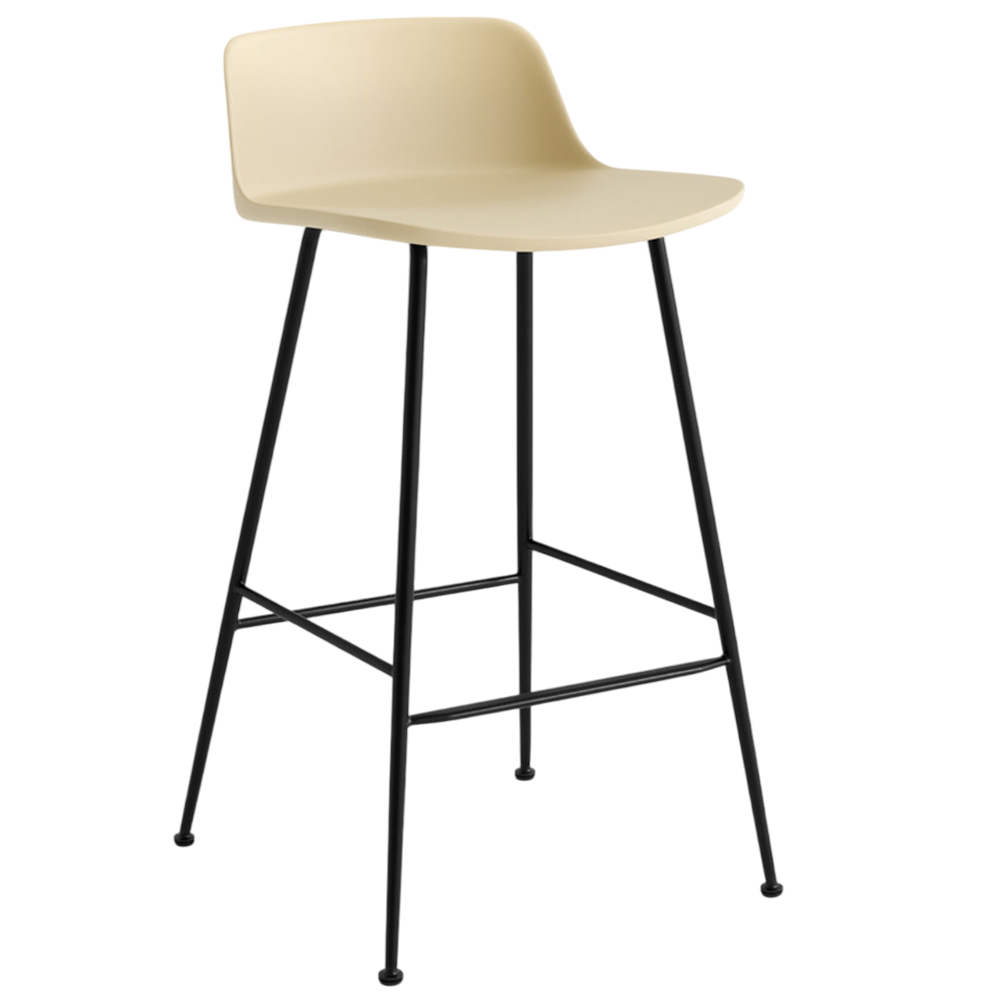 Taburete Rely respaldo bajo &Tradition
