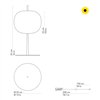 Lámpara sobremesa Kushi XL table Kundalini